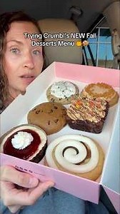 Is Crumbl’s NEW fall desserts menu worth grabbing? 🎃🍪 #crumbl #cookies #fastfood #foodreview #fall