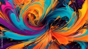 A vibrant swirl of colors creating an abstract and dynamic visual effect.