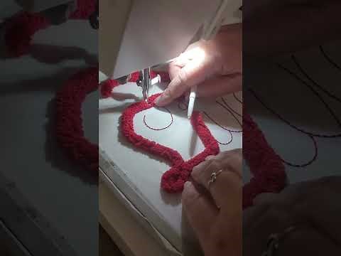 How to use a bean stitch with yarn on your embroidery machine!!