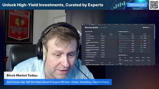 Stock Market Today: Dow Futures Slip, S&P 500 Rises Ahead Of August PPI Data—Apple, GameStop, Oracle In Focus