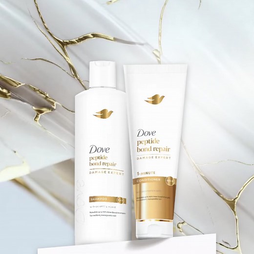 47 reactions | Get hair reborn 20x stronger with the NEW Dove Peptide Bond Repair! strength due to less breakage, vs. non-conditioning shampoo, with regular system use ASC Ref. Code U0090P080725D | Dove | Facebook