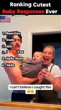 Ranking Cutest Baby Responses Ever #cutestbabies #babyfirstwords #cutestbaby #funny #shorts