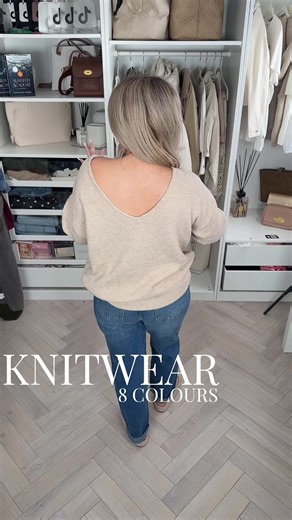 #knitwear with a difference this scoop vneck back #jumper is ideal for casual outfit days but with something a bit different #casualoutfit #casualtops #autumntops