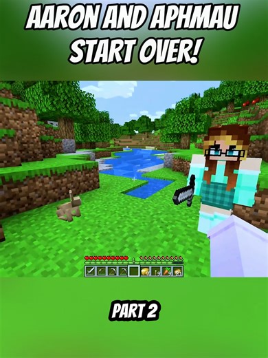 Aaron and Aphmau START OVER! #game #foryou #viral #minecraft #fyp #block