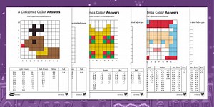 A Christmas Collar Grid References Worksheets