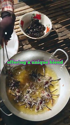 Fried Tarantulas: A Crunchy Adventure into Cambodia's Unique Cuisine ! #facts #friedtarantula #food