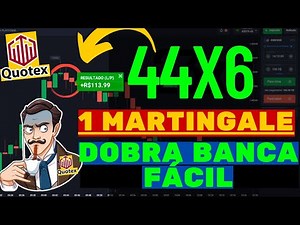 QUOTEX: ESTRATÉGIA 1 MARTINGALE - 44X2 - IMPRESSIONANTE ESSA ESTRATEGIA PARA INICIANTES NA QUOTEX