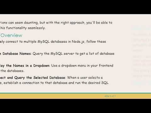 Connecting to Multiple MySQL Databases in Node.js Made Easy