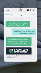Give your neighbors the tip of Leafguard gutters. Leafguard can weather any storm, creating a maintenance-free, clog-free experience year round. Call 1.800.Leafguard for your free estimate today! #ProtectedByLeafguard #HomeImprovement #GutterDesign | Leafguard Brand Gutters