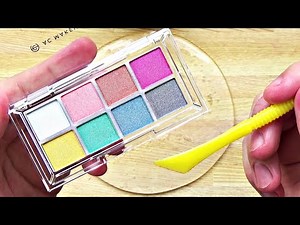 【100均】セリアの化粧品でクリアスライムの色付け！メイクスライム！【#3】