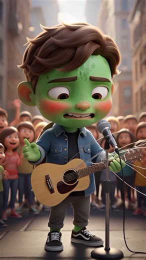 Tuto the Street Musician! 🎸 (Funny Guitar Fail) #TheStoryofTuto #ai #streetmusic #guitar #funny