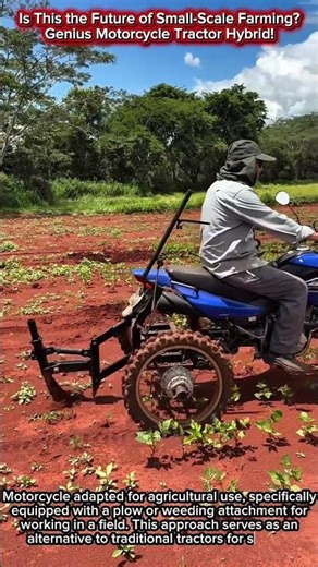 Is This the Future of Small-Scale Farming? Genius Motorcycle Tractor Hybrid!