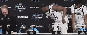 True leadership is in the little things. After wrapping up a press conference, Michigan State’s Jase Richardson took a moment to push in his teammates’ chairs— a small act that speaks volumes about his character. | WILX Ann Emmerich