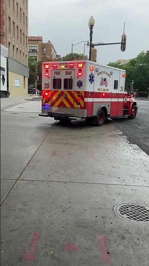DC Fire Ems Engine 28 and Truck 14 responding from Cleveland Park Station DCFD