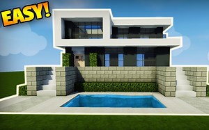 【我的世界】建筑教程 | 造一个简单的现代小别墅 - Minecraft - How to Build a Modern House