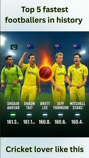 Top 5 Fastest Bowlers in Cricket History | Shoaib Akhtar 161.3 km/h 🔥 Speed Kings