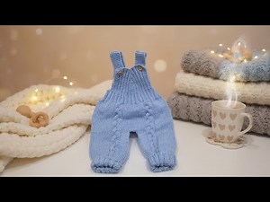 PANTALON CON PECHERA.JARDINERO /PELELE PARA BEBE. A DOS AGUJAS . TUTORIAL COMPLETO