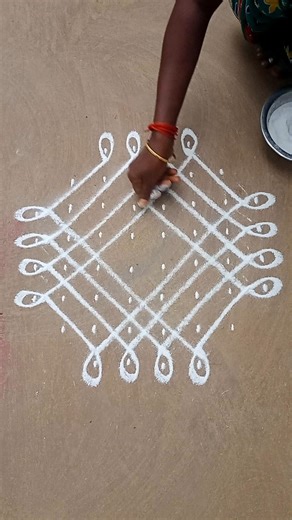 simple kolam kambikolam designs easy steps with dot's