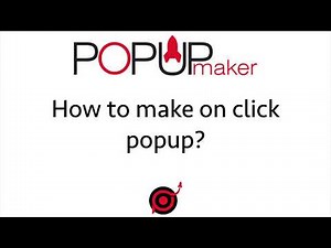 How to make onclick popup?