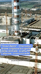 190K views · 599 reactions | "Gravi danni". Chernobyl, drone colpisce la cupola della centrale: scatta l'allarme, cosa succede (NOTIZIA NEI COMMENTI) ⤵️⤵️ | Gianluigi Paragone | Facebook