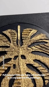 The second tutorial from my 7 day art challenge is out! This time it’s all about the leaf 🙂 You can find it on my patreon Mii paintings #enjoy #art #artist #7day #artchallenge #challenge #create #paint #diy #deco #decoration | Mii.paintings