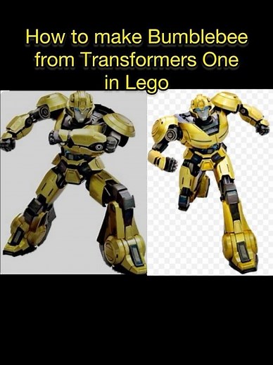 How to make Bumblebee from Transformers One in Lego