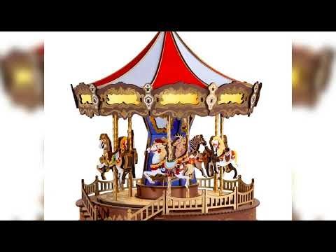 A must-have product! Robotime Rolife Classic Carousel Music Boxes Easy Assemble 3D Wooden Puzzle M