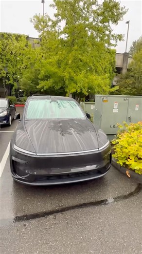 2026 Tesla Model Y Juniper Exterior in Rain | Diamond Black Color