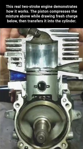 Real Two Stroke Engine Working #shorts #car #engine #twostroke #engineworking #mechanics