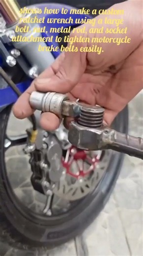 Homemade Ratchet Wrench Tool for Motorcycle Maintenance