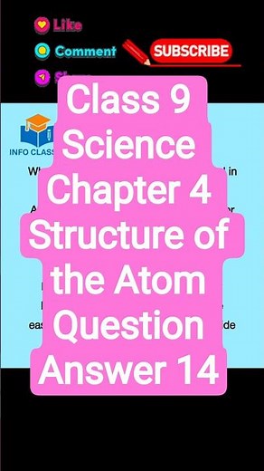 Class 9। Science। Chapter 4। Structure of the Atom। Question Answer 14