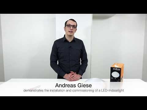 How to install and put a LED indoor light into operation