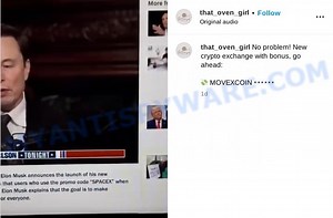 MOVEXCOIN.com Elon Musk, Fake SpaceX Bitcoin Promo Code Scam