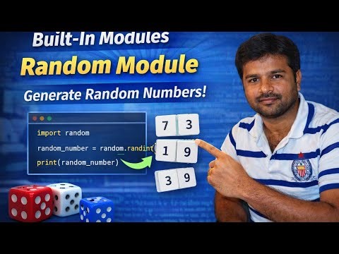 Random Module in Python | Complete Tutorial in Telugu 🎯