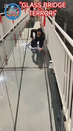 Tourists Terrified by 'Cracking' Glass Bridge Effect! #GlassBridge #CrackingGlass #ViralPrank