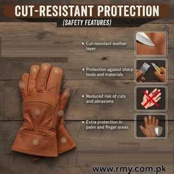 Cut-Resistant Leather Gloves||RMY INTERNATIONAL