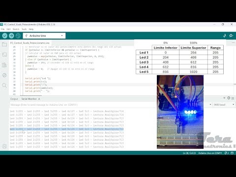 Proyecto Arduino #2 - Control de Rampa Led por Potenciometro