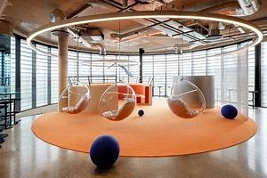 [Hot Item] Modern RGB Circles Ring Hanging Lamp Customized Diffferent Size Dimming LED Round Pendant Light