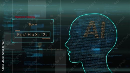 Security Interface Display. Digital Login Prompt Featuring Security Protocols And Encrypted Data Layers