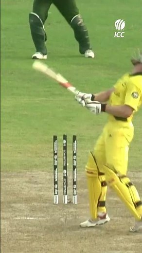 Umar Gul's three-fer derails Australia's record run in #CWC11 🔥 #cricket #cricketshorts #ytshorts