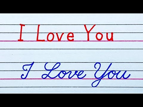 How to write I love you in cursive writing | I love you in cursive handwriting | I love you writing