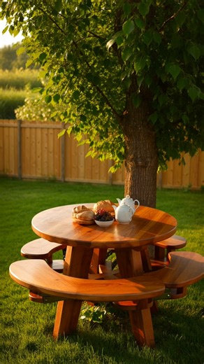 The Curiosity Hook: DIY Floating Tree Table! 🪵✨ #woodworking #transformyourhome #diy