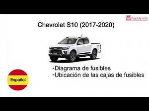 Diagrama de fusibles Chevrolet S10 (2017-2020)