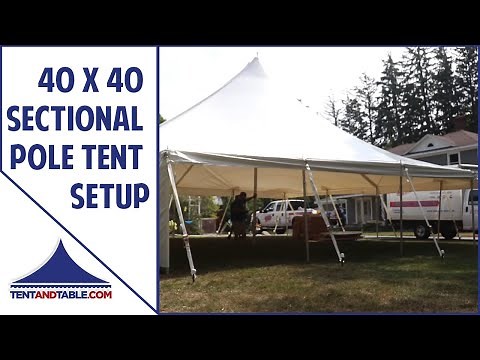 40 x 40 Sectional Pole Tent Setup