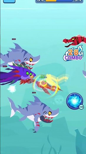 fish game, fish evolution, boss fight, gameplay, survival game, gaming, fish gameplay