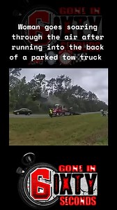 19K views · 9.2K reactions | Police body cam footage captures a shocking moment whenever a woman hit ta larked tow truck and goes soaring through the air before crashing to the ground, the driver only had minor injuries ️⏰ #explorepage✨ | Gone In 6ixty Seconds | Facebook