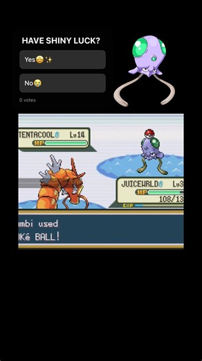 We were going to potentially dragon rage the Tentacool🤣😭 #pokemon #shinypokemon #fyp