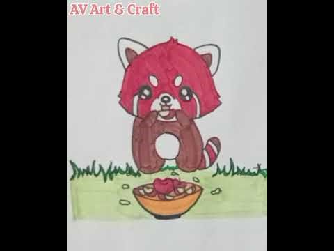 How to Draw Cute Red panda