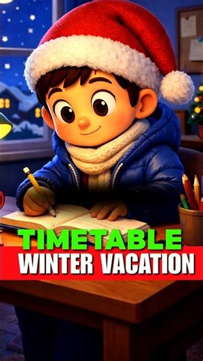Winter Vacation Timetable for Students #shorts #studytips #students