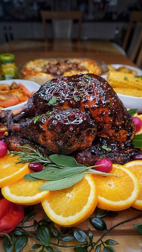 ULTIMATE HONEY GLAZED HENNY JERK TURKEY 🇯🇲🍯🥃🍗🎄🤶🏽🎅🏽🥵😤🤯🫶🏽🎇🏆. Mouthwatering juicy Hot honey Henny jerk Turkey. So simple and straightforward and the flavours were outstanding. Marinated the Turkey overnight in the best Jamaican seasonings. Place the Turkey on top of some simple veggies. Then baked it all at once. Made an incredible hot honey Henny jerk sauce and double glazed the Turkey. I don’t even like Turkey, but this Turkey has blown my mind. Everything was a match made in hea